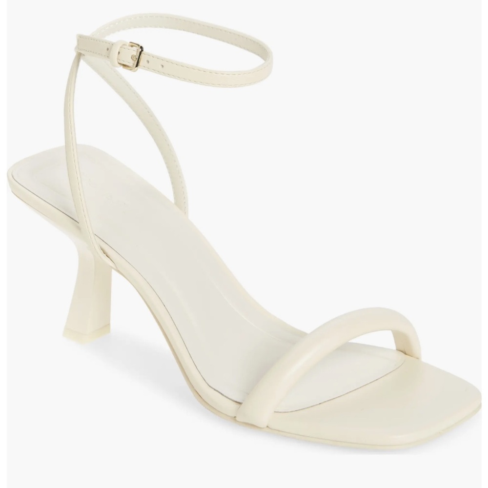 White / Cream Open Edit Strappy Heels